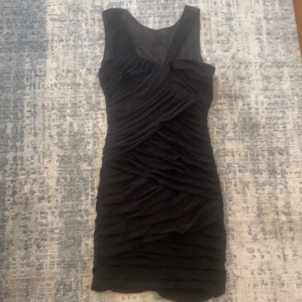 BGBG Black Mesh Cocktail Dress